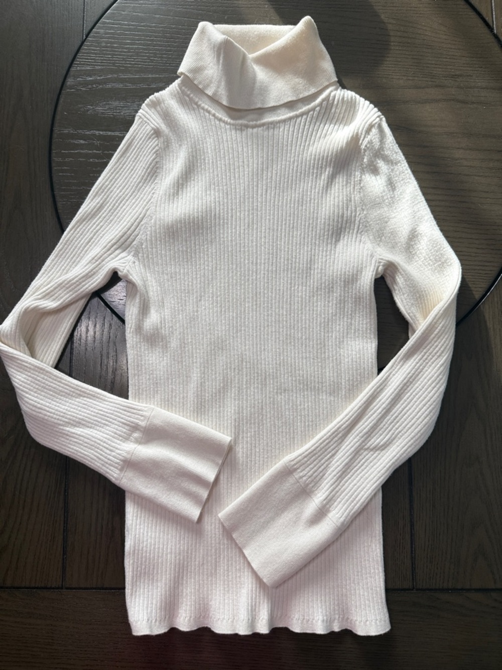 Loft XL cream ribbed turtleneck Great condition!  Goes with so much!